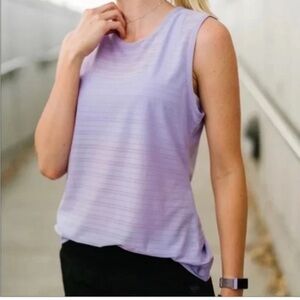 ZYIA Active Lavender Performance Perforated Workout Tank